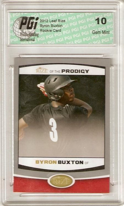 Byron Buxton 2012 Leaf Rize of the Prodigy #PRO-7 Twins Rookie Card PGI 10