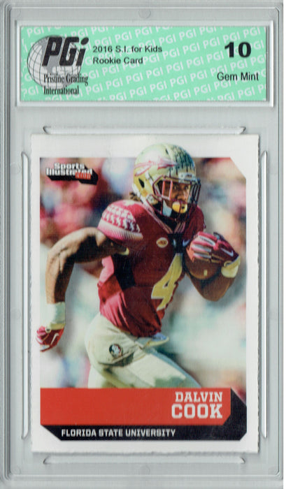 Dalvin Cook 2016 S.I. for Kids #542 1st Card Ever Made Rookie Card PGI 10