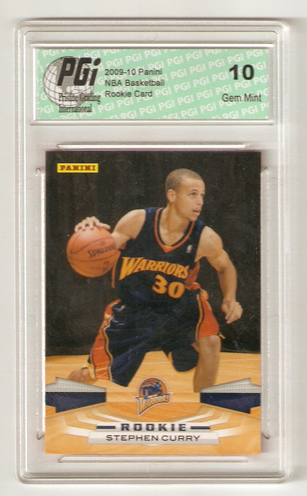 2009-10 Stephen Curry Golden State Warriors Panini #307 Rookie Card PGI 10