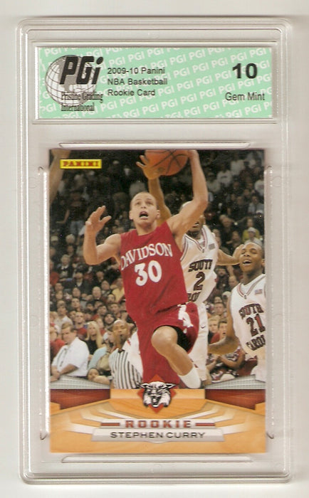 2009-10 Stephen Curry Panini #372 Davidson Rookie Card PGI 10