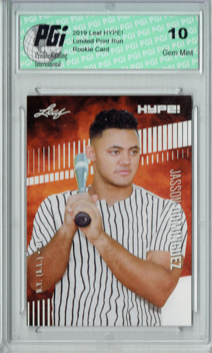 Jasson Dominguez 2019 Leaf HYPE! #26 Only 5000 Made Rookie Card PGI 10