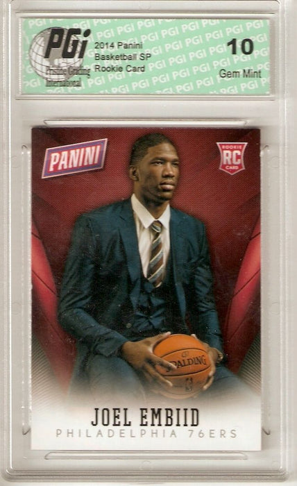 Joel Embiid 2014 Panini National Convention Only 50 Made Rookie Card PGI 10