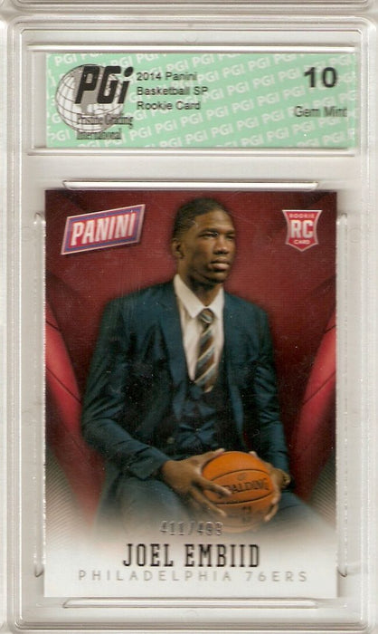 Joel Embiid 2014 Panini National Convention Only 499 Made Rookie Card PGI 10