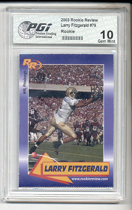 Larry Fitzgerald 2003 Rookie Review #79 PGI 10 1st Card Ever Made