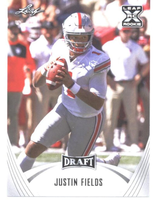 25) Rookie Card Investor lot Justin Fields 2021 Leaf Football #2