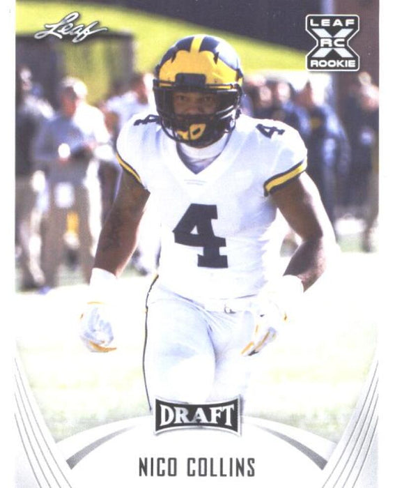 Mint+ Rookie Card Nico Collins 2021 Leaf Football #29