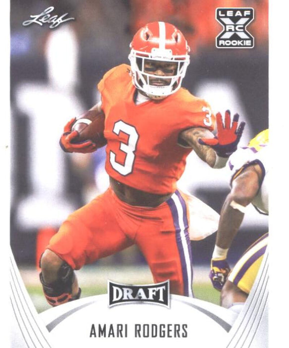 Mint+ Amari Rodgers 2021 Leaf Football #32 Rookie Card