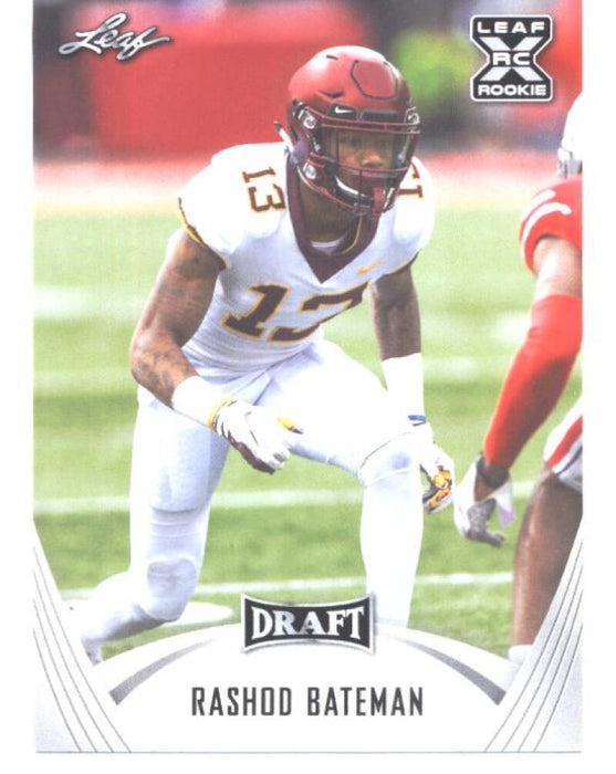 25) Rookie Card Investor lot Rashod Bateman 2021 Leaf Football #33