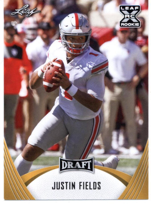 Mint+ GOLD Rookie Card Justin Fields 2021 Leaf Football #2