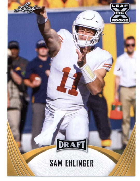 Mint+ GOLD Rookie Card Sam Ehlinger 2021 Leaf Football #9