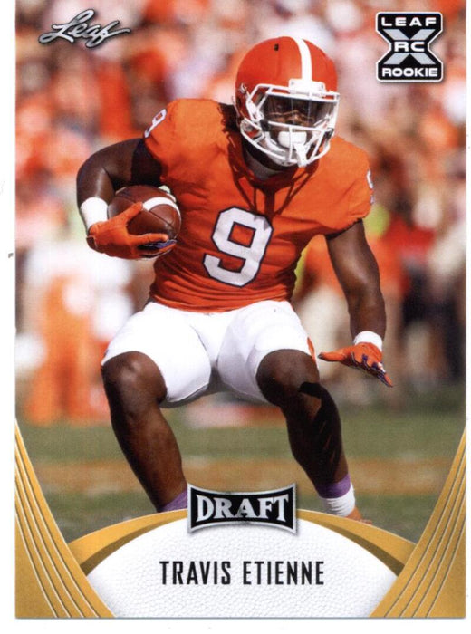Mint+ GOLD Rookie Card Travis Etienne 2021 Leaf Football #14