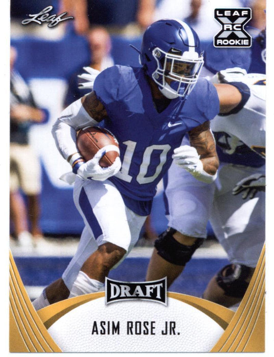 25) GOLD Rookie Card Investor lot Asim Rose Jr. 2021 Leaf Football #18