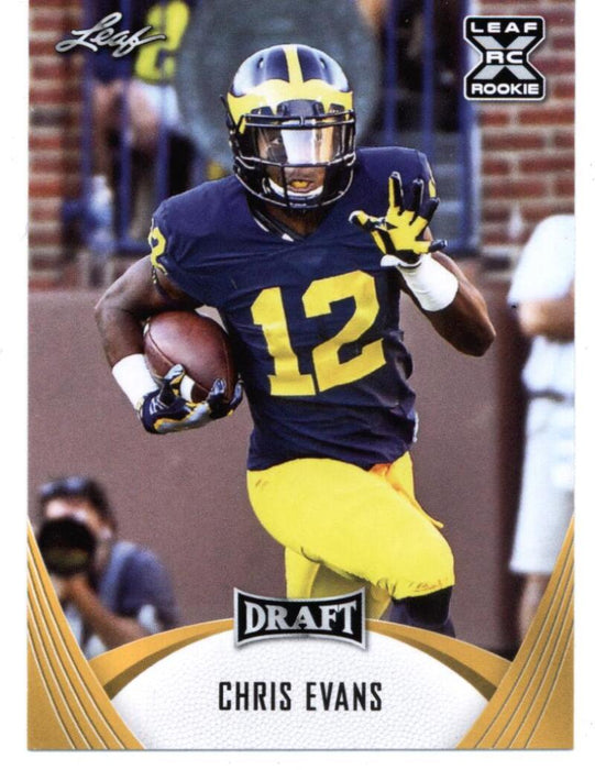 Mint+ GOLD Rookie Card Chris Evans 2021 Leaf Football #19