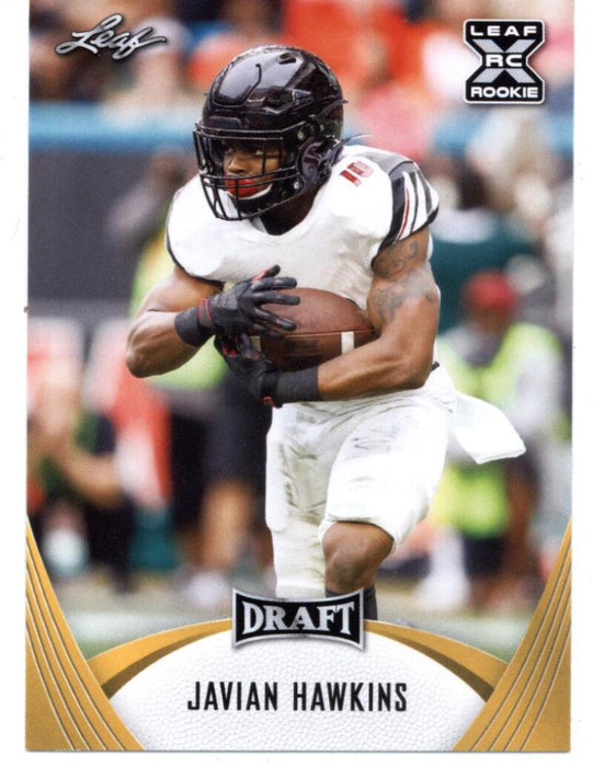 25) GOLD Rookie Card Investor lot Javian Hawkins 2021 Leaf Football #20