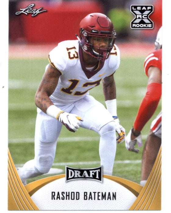 25) GOLD Rookie Card Investor lot Rashod Bateman 2021 Leaf Football #33