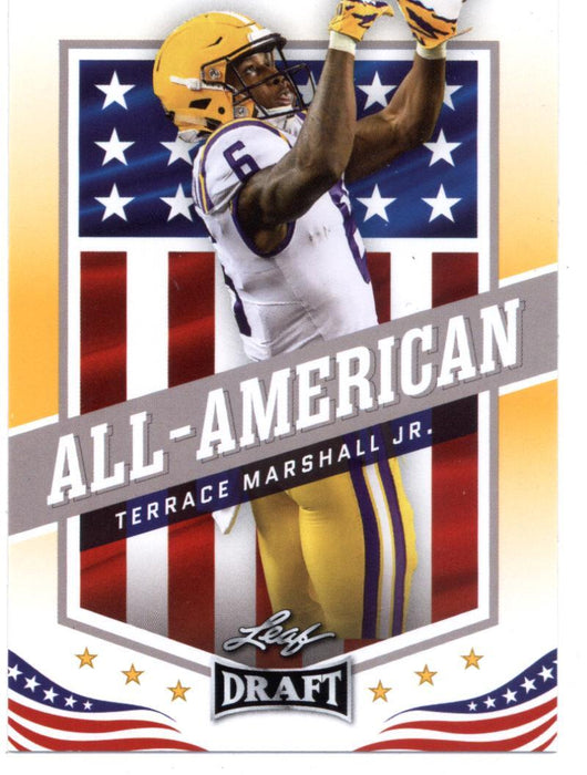 25) GOLD Rookie Card Investor lot Terrace Marshall Jr. 2021 Leaf Football #40