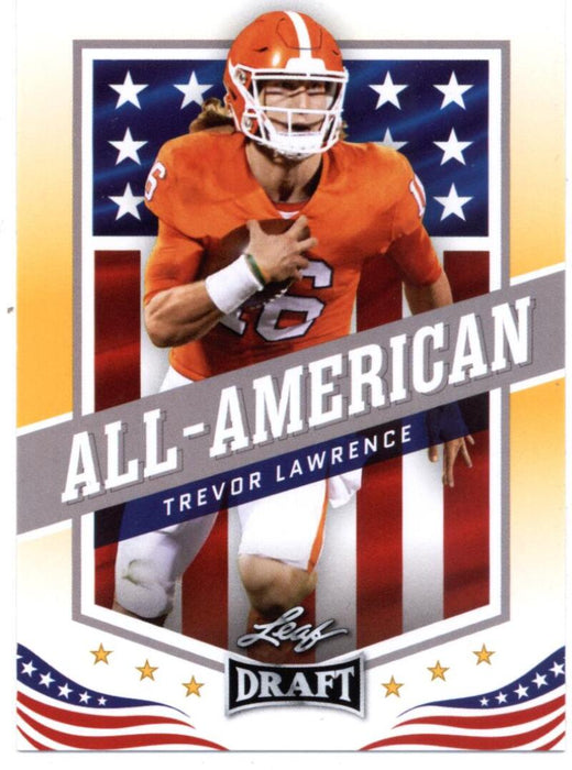 25) GOLD Rookie Card Investor lot Trevor Lawrence 2021 Leaf Football #50 All-American