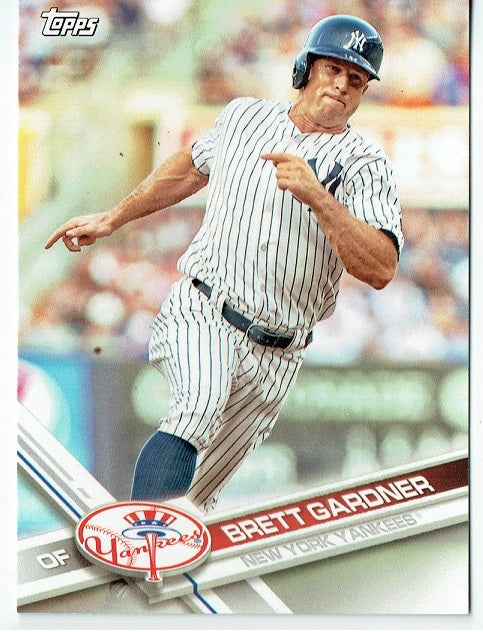 Brett Gardner 2017 Topps Baseball 25 Card Lot New York Yankees #NYY-11