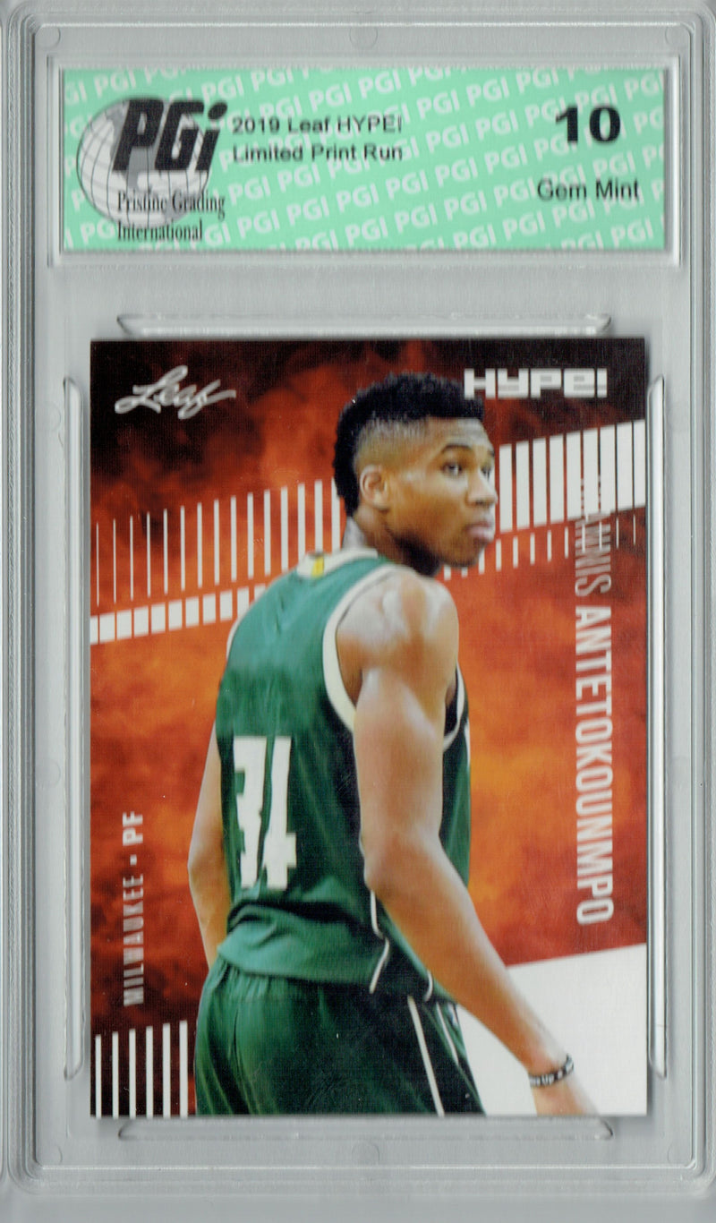 Giannis Antetokounmpo 2019 Leaf HYPE #32 Only 5000 Made Rare Card PGI 10