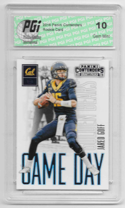 Jared Goff 2016 Contenders #2 Game Day Rookie Card PGI 10