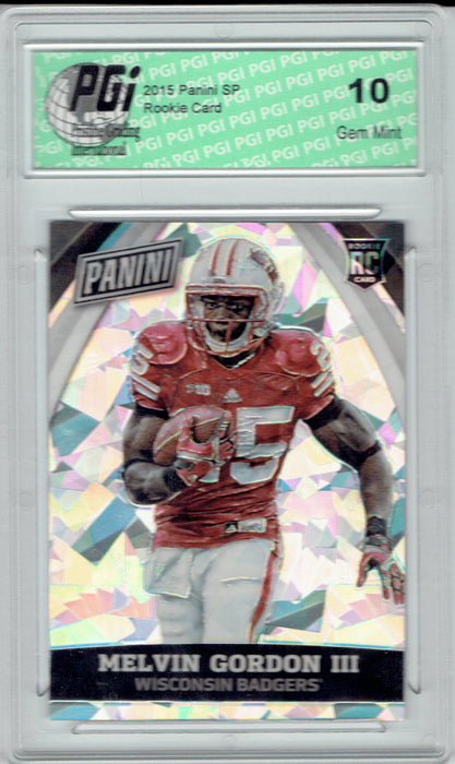 Melvin Gordon 2015 National VIP #81 Cracked Ice Rookie Card 25 Made