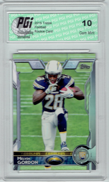 Melvin Gordon 2015 Topps Football #423 Los Angeles Chargers Rookie Card PGI 10