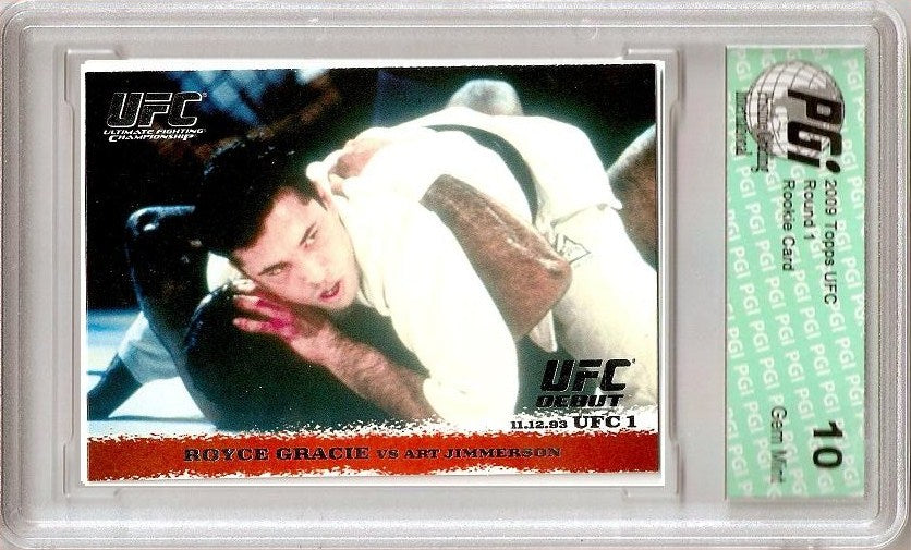 Royce Gracie Rare MMA 2009 Topps UFC Rookie Card PGI 10