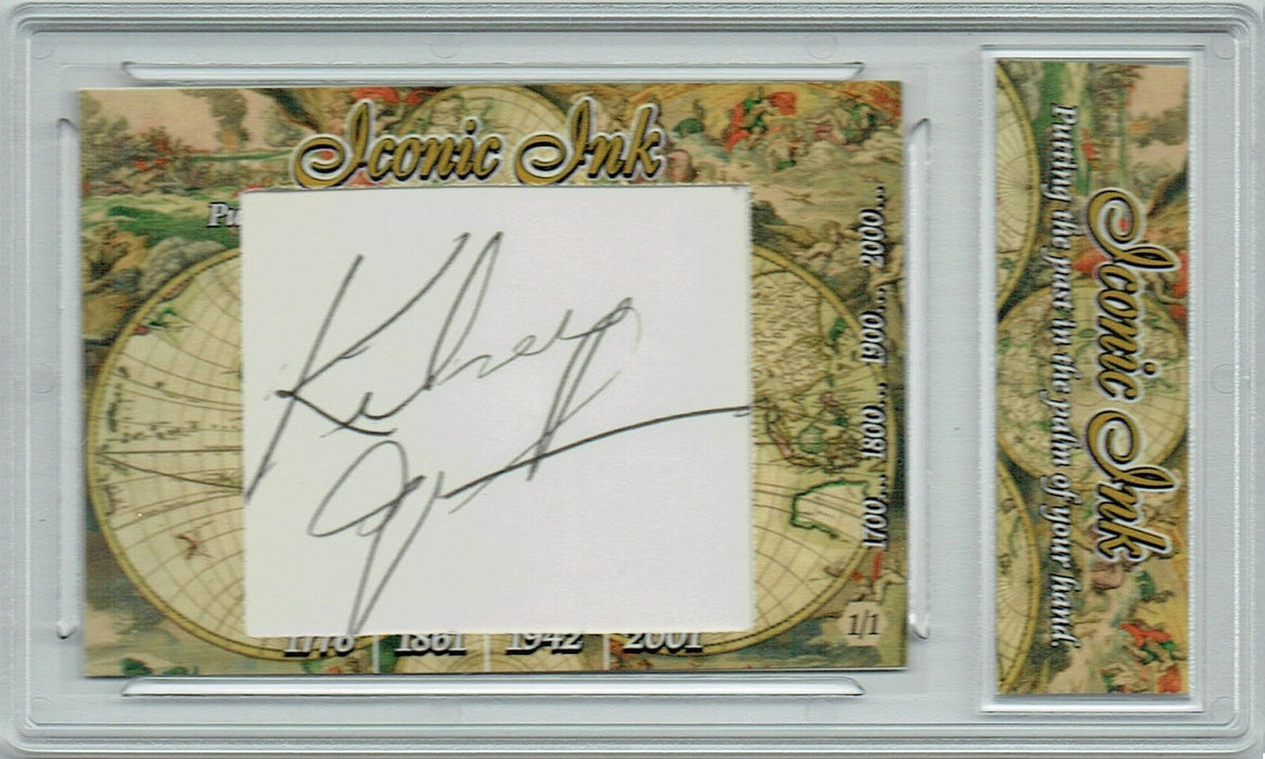 Kelsey Grammer 2018 Celebrities Iconic Ink Signed Cut Auto 1/1 Card JSA