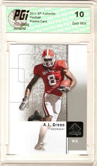 A.J. Green AJ 2011 SP Authentic Upper Deck Rookie Card PGI 10