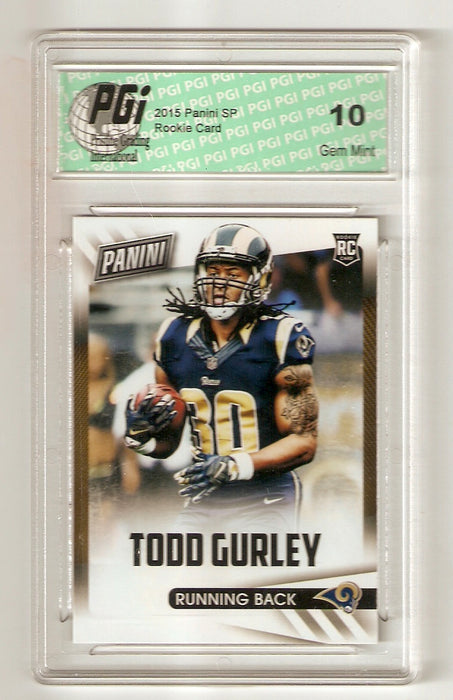 Todd Gurley 2015 Panini #RC-9 Player of the Day SP Rookie Card PGI 10