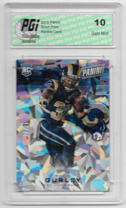 2015 Todd Gurley Panini Cracked Ice SP Only 25 Made Rookie Card #41 PGI 10 Rams