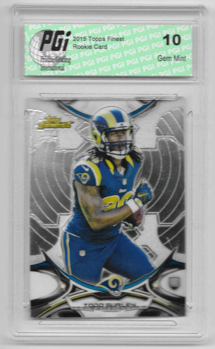 Todd Gurley 2015 Topps Finest #85 Rookie Card PGI 10 Los Angeles Rams