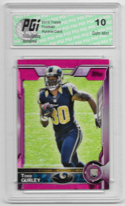 2015 Todd Gurley Topps Pink Rookie Card Only 499 Made PGI 10 Rams