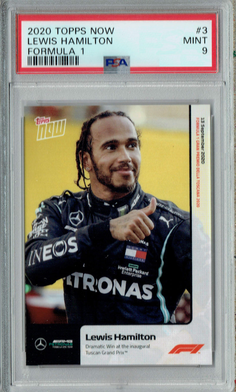 Lewis Hamilton PSA 9 2020 Topps Now #3 Rookie Card F1 Mercedes