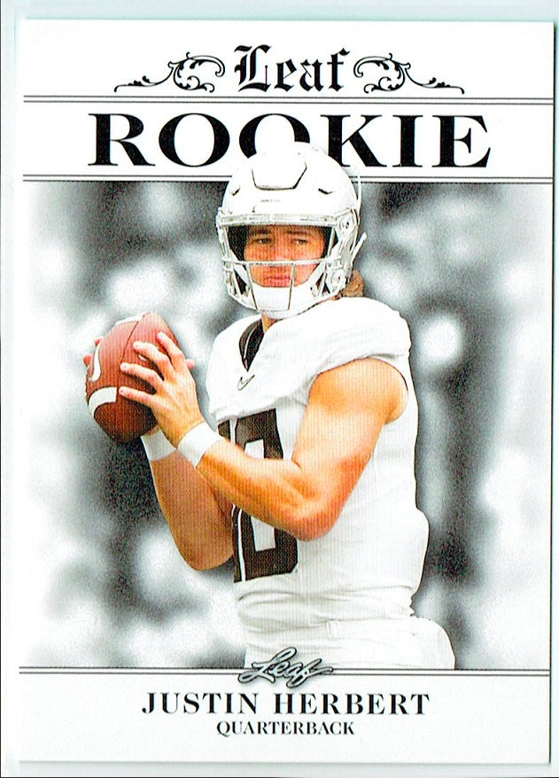 Justin Herbert 2020 Leaf HYPE! #4 Only 5000 Made 25-Card Rookie Lot