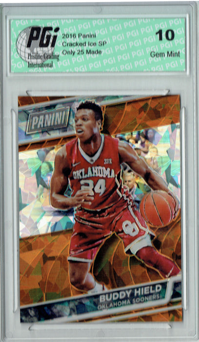 Buddy Hield 2016 Panini Cracked Ice #78 Only 25 Made Rookie Card PGI 10