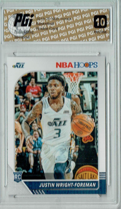 Justin Wright-Foreman 2019 NBA Hoops #256 PRISTINE Rookie Card PGI 10