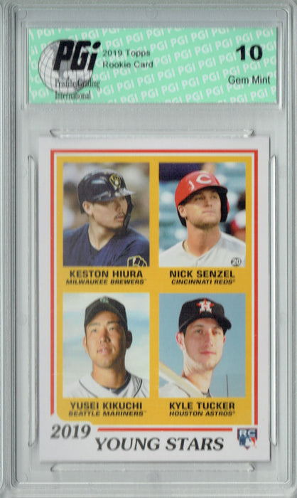 Keston Hiura Kyle Tucker Nick Senzel Kikuchi 2019 Topps #267 Rookie Card PGI 10