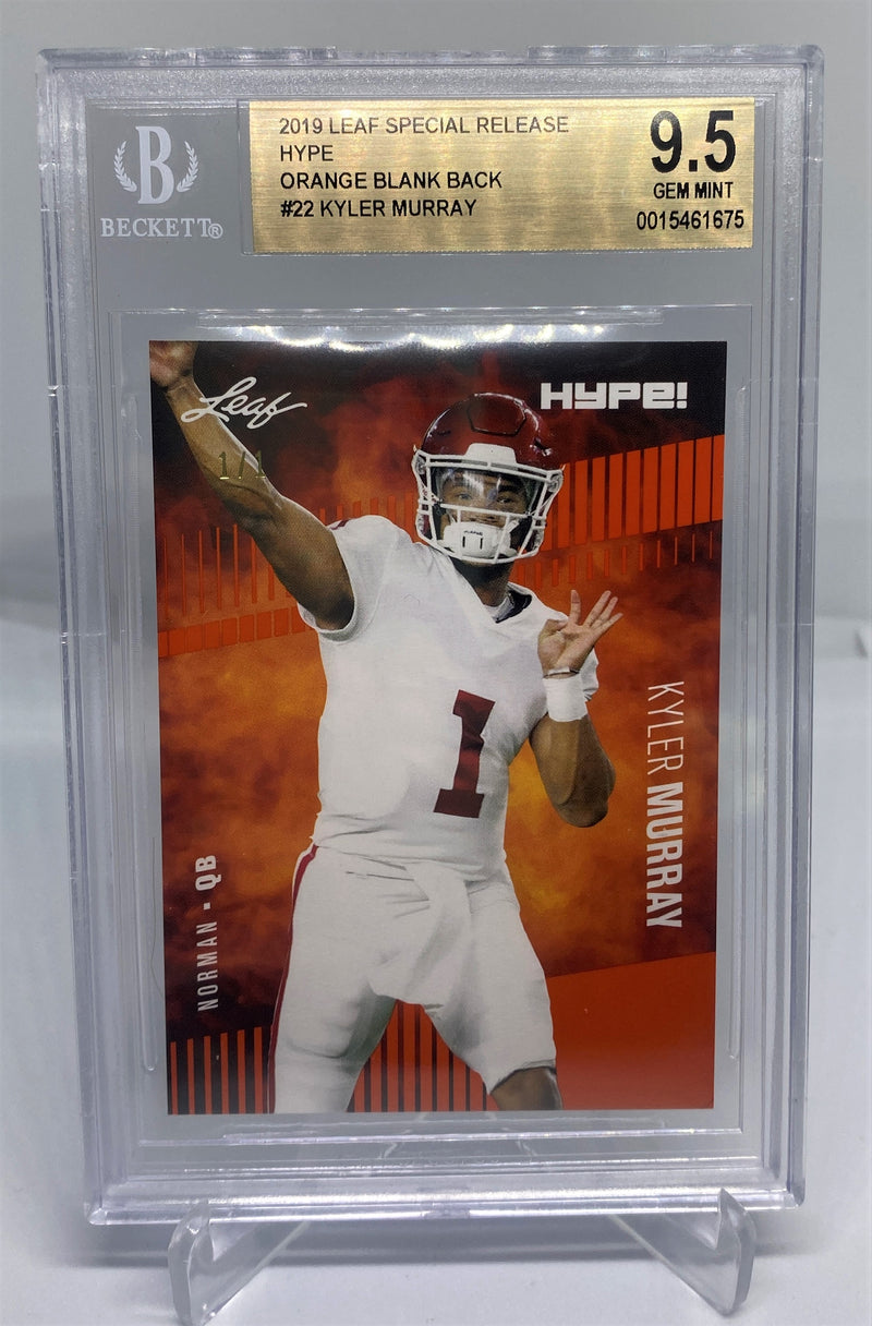 BGS 9.5 Kyler Murray 2019 Leaf HYPE #22 Rookie Card Orange Blank Back 1 of 1