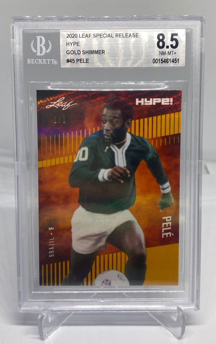 BGS 8.5 Pele 2020 Leaf HYPE! #45 Rare Trading Card Gold Shimmer 1 of 1