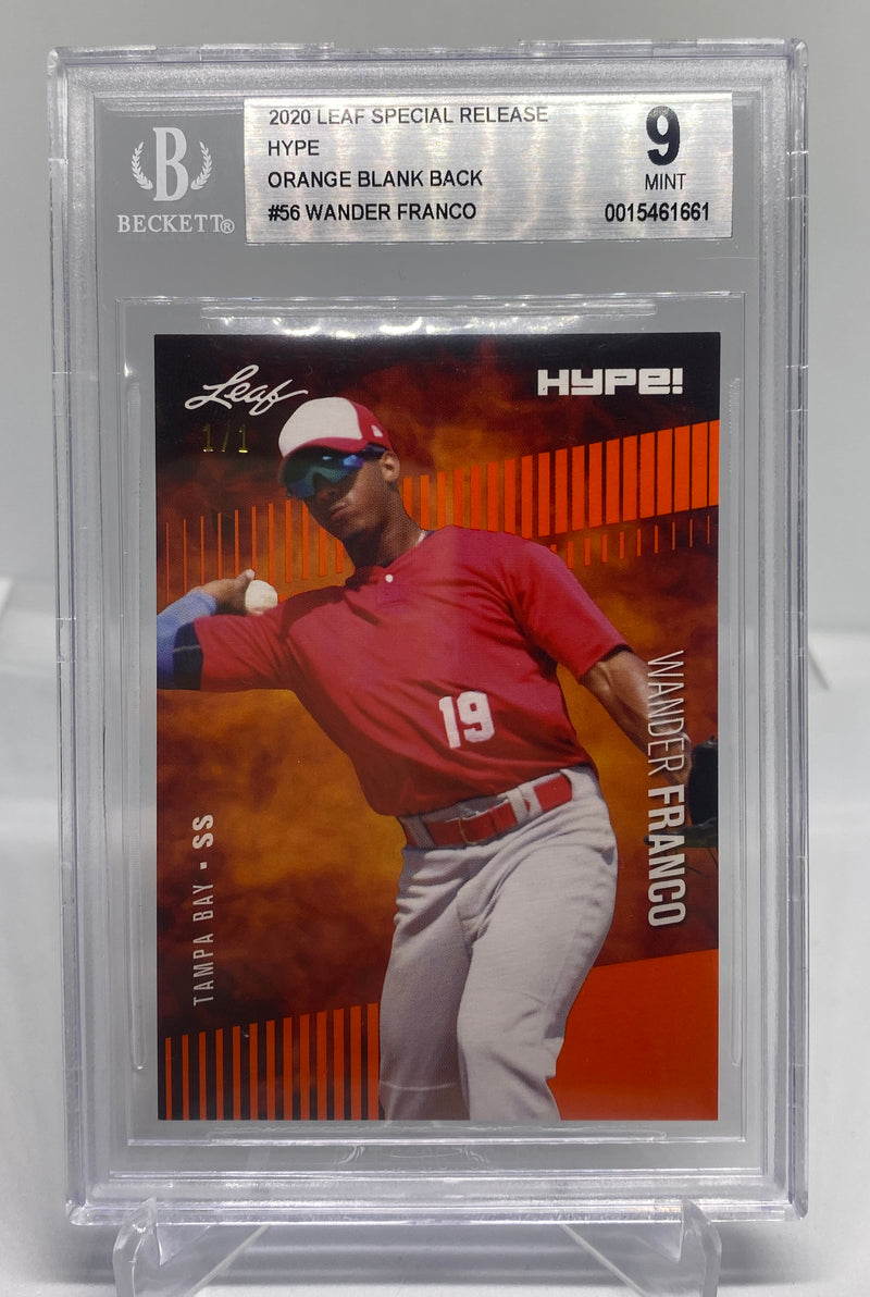 BGS 9 Wander Franco 2020 Leaf HYPE #56 Rookie Card Orange Blank Back 1 of 1