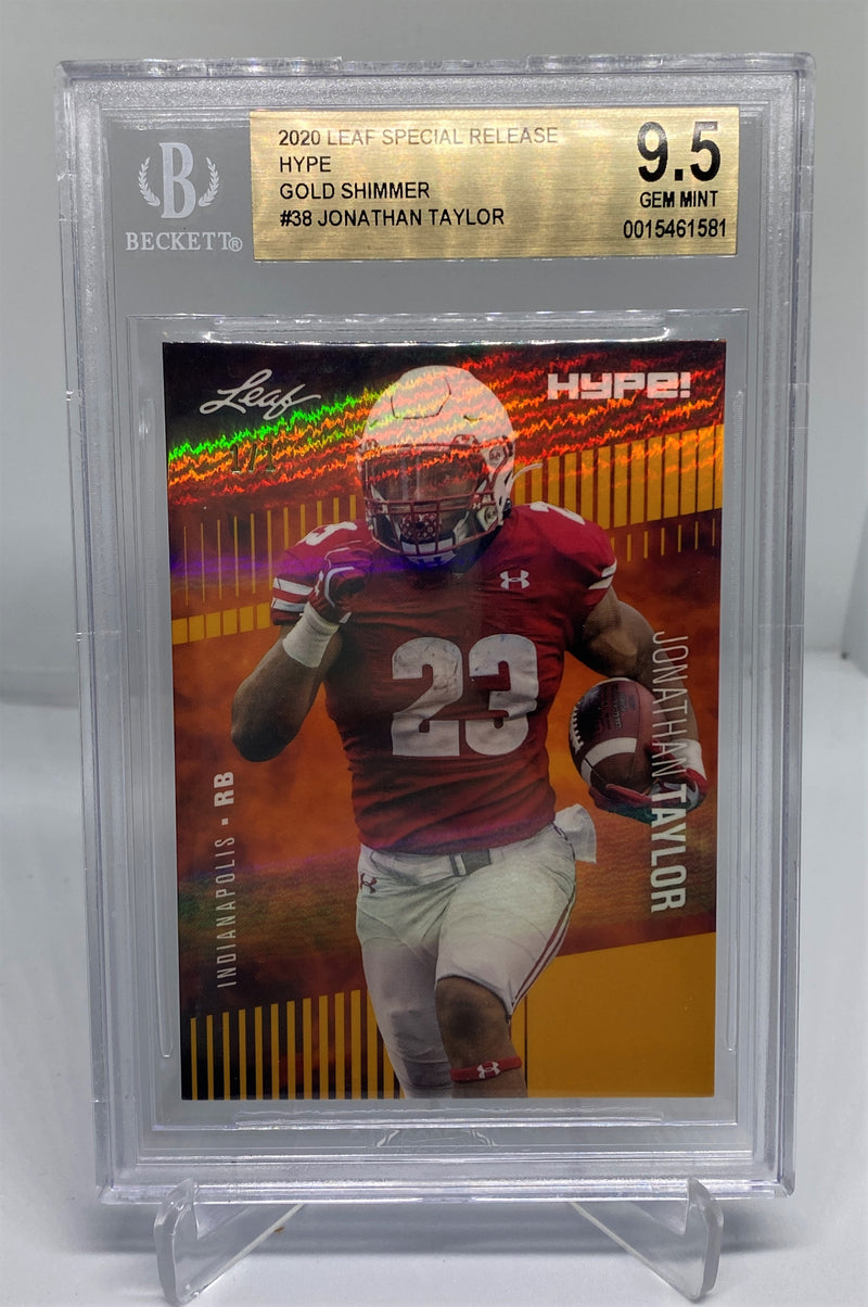 BGS 9.5 Jonathan Taylor 2020 Leaf HYPE #38 Rookie Card Gold Shimmer 1 of 1