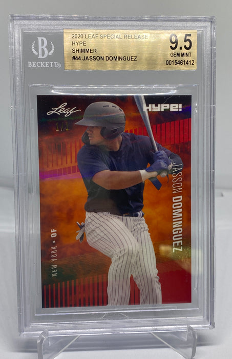 BGS 9.5 Jasson Dominguez 2020 Leaf HYPE! #44 Rookie Card Shimmer 1 of 1