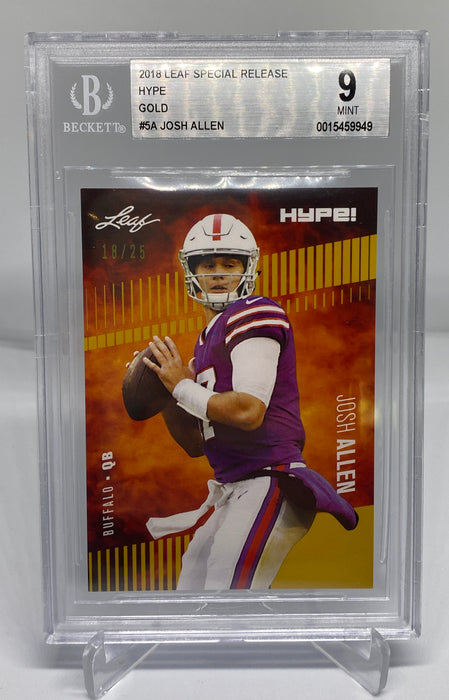 BGS 9 Josh Allen 2018 Leaf HYPE! #5A Rookie Card Gold #18/25 Rookie Cards BGS 9 Josh Allen 2018 Leaf HYPE! #5A Rookie Card Gold #18/25 Rookie Cards