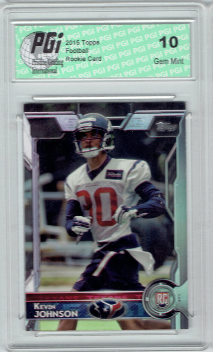 Kevin Johnson 2015 Topps Football #436 Houston Texans Rookie Card PGI 10