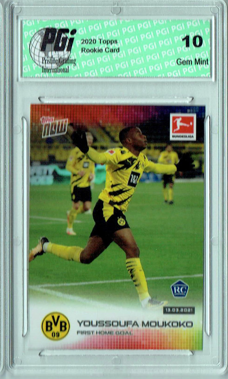 Youssoufa Moukoko 2020 Topps Now #150 Print Run 8,061 Rookie Card PGI 10