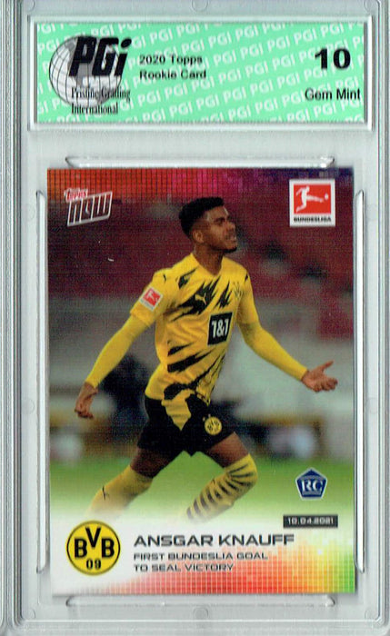 Ansgar Knauff 2020 Topps Now #164 Print Run 4,617 Rookie Card PGI 10