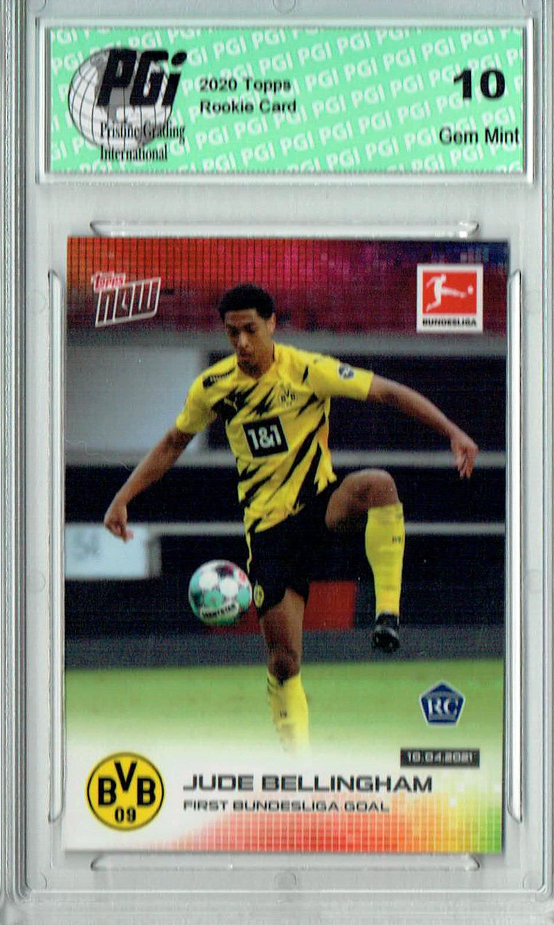 Jude Bellingham 2020 Topps Now #165 Print Run 12,919 Rookie Card PGI 10