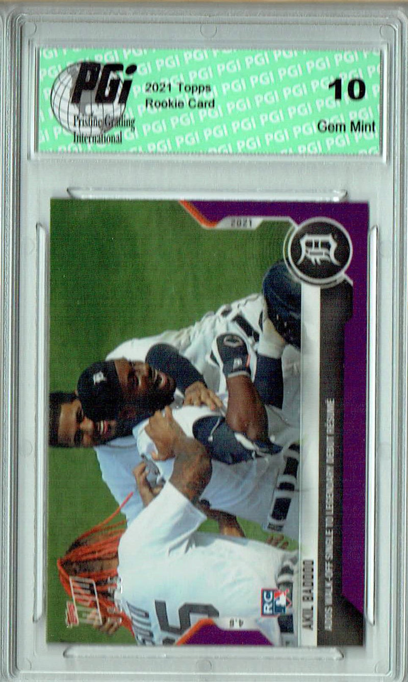Akil Baddoo 2021 Topps Now #36 Purple SP #8/25 Rookie Card PGI 10