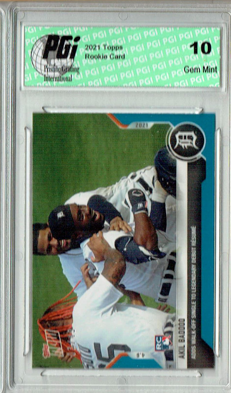 Akil Baddoo 2021 Topps Now #36 Blue SP #3/49 Rookie Card PGI 10